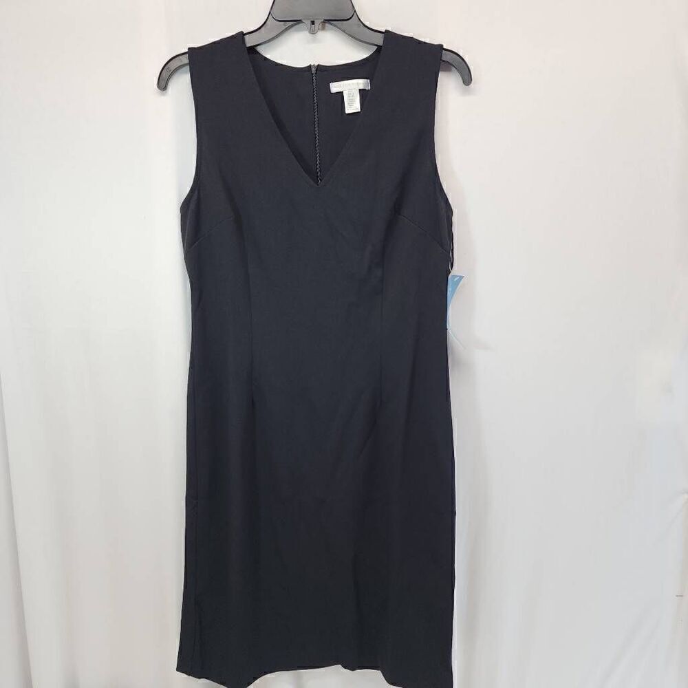 London Times Size 8 Black Sheath Dress Sleeveless NWT B17
